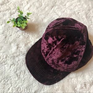 VANS // Burgundy Glazier Crushed Velvet Cap
